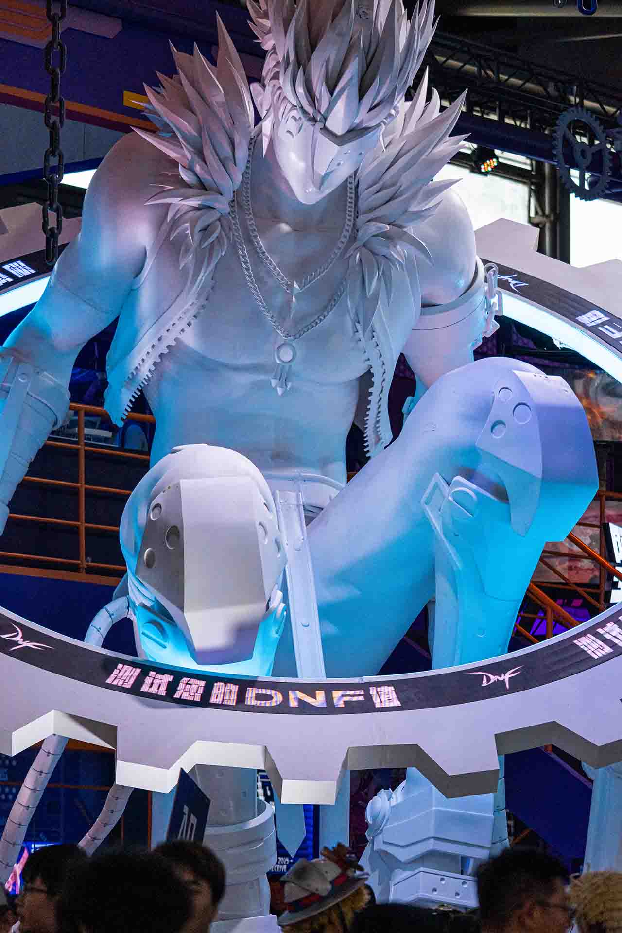 Giant character towering over ChinaJoy 2025 crowd