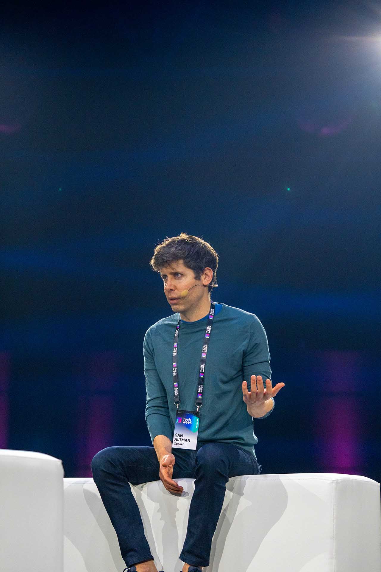 Sam Altman presents at Italian Tech Week 2024