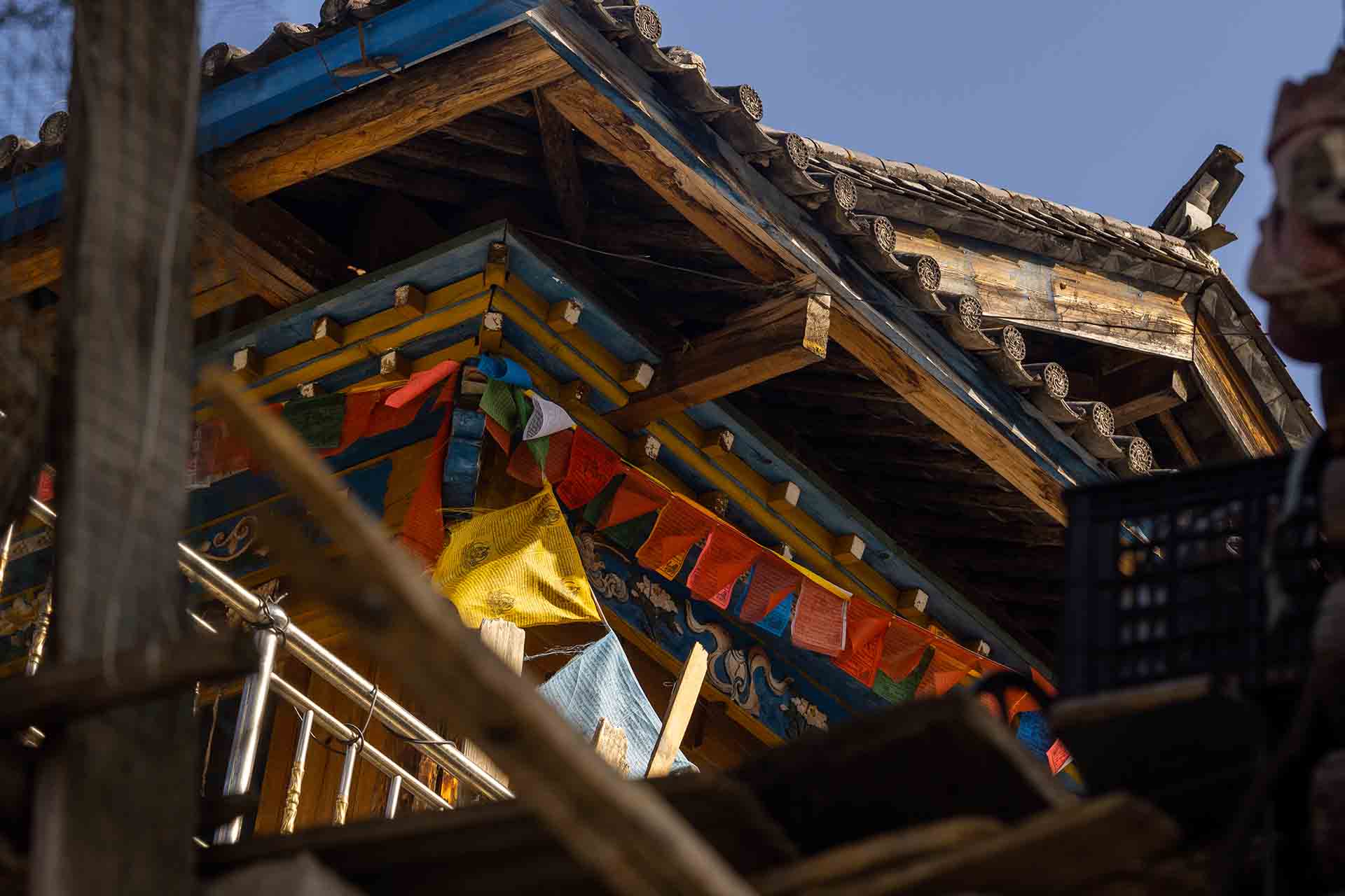 Close-up details of traditional house in Cizhong
